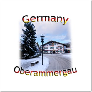 German Bavarian Alps, town of Oberammergau Posters and Art